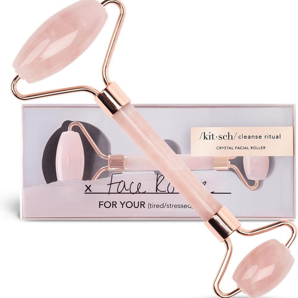 Kitsch 🩷 Face Massager Rose Quartz Face Roller